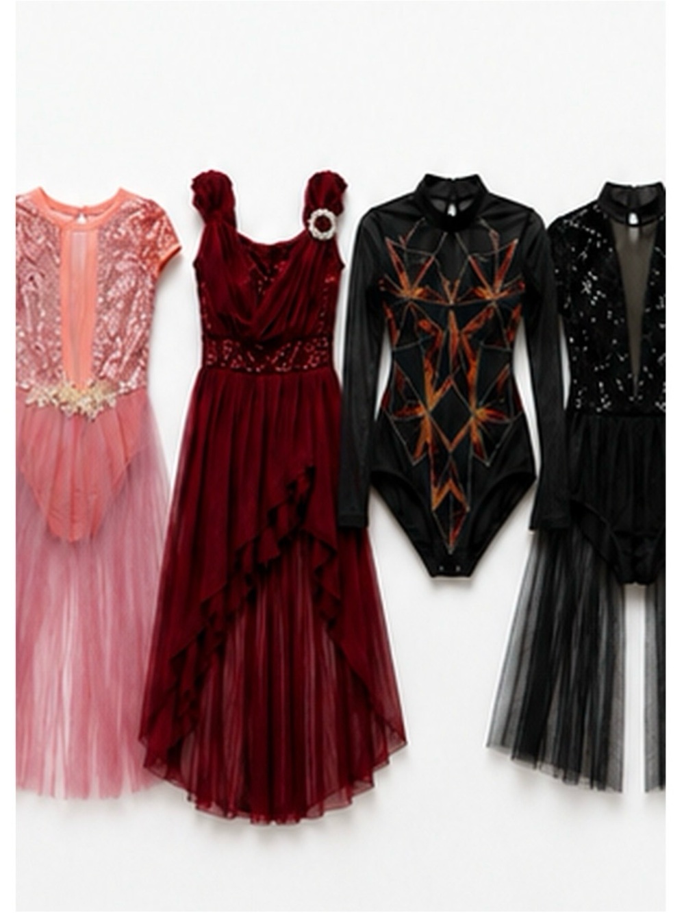 4 Lyrical/Contemporary Performance Dance Costume Bundle AXS/CL
